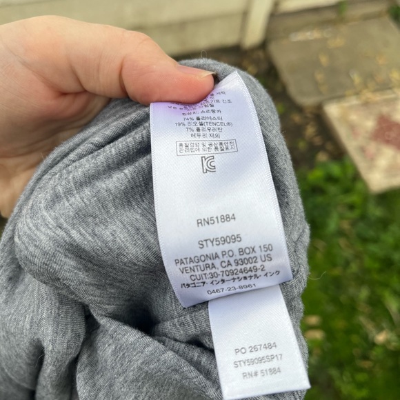PATAGONIA Glorya Worn Wear Women's Slouchy Heather Gray Tee Shirt Dress Small - Picture 7 of 8